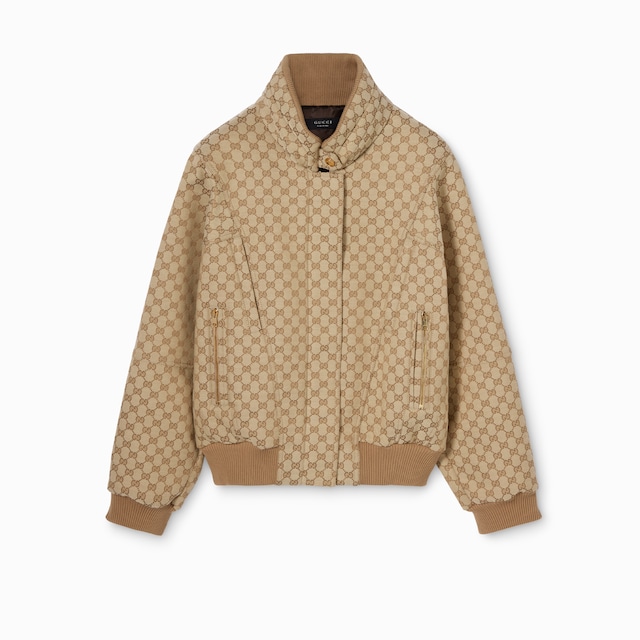 Chaqueta de algodón con GG y cremallera